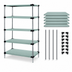Thumbnail image #3 for Quantum 42-Inch x 14-Inch x 86-Inch Stationary 5-Shelf Solid Stainless Steel Shelving Starter Kit