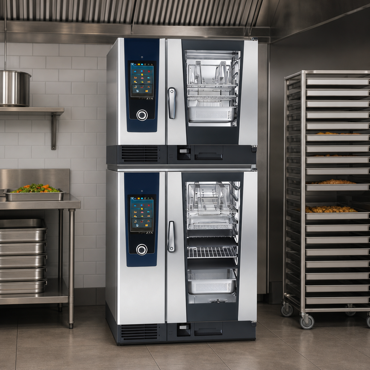 Product image #3 for RATIONAL iCombi Pro Combi-Duo Double-Stack Electric Combi Oven, 6-Half Size Over 10-Half Size, 208/240V, 3-Phase
