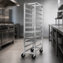 Thumbnail image #3 for Channel Manufacturing Stainless Steel End-Load Platter Rack for 18-Inch Platters, 10 Capacity, 70-Inch High