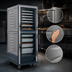Thumbnail image #3 for Metro C5 3 Series Full-Height Mobile Heated Holding Cabinet with Gray Insulation Armour and Dutch Clear Doors