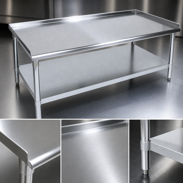 Product image #3 for John Boos Stallion 15 Inch x 30 Inch Stainless Steel Equipment Stand with Adjustable Undershelf