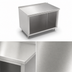 Thumbnail image #3 for John Boos Open Front Modular Base Work Table, 60 x 36 Inches, 16-Gauge Type 300 Stainless Steel Top with 1-1/2 Inch Rear Riser