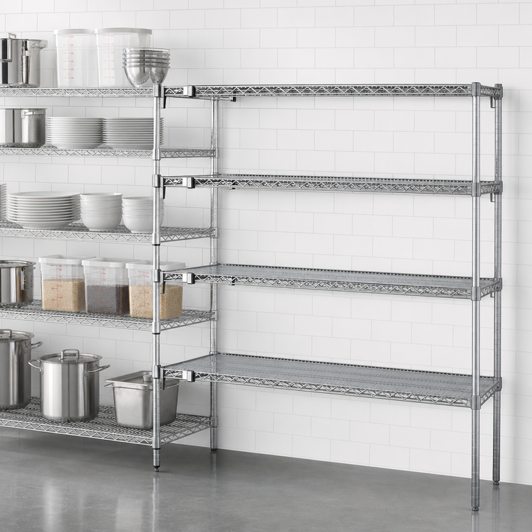 Product image #3 for Metro Super Erecta Super Adjustable Add-On Wire Shelving Unit, 60W x 21D x 74H, Chrome Plated