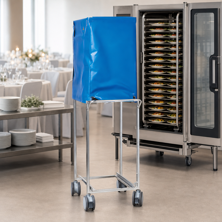 Product image #3 for RATIONAL Banquet Finishing System for SCC 102/CMP 102 with 52-Plate Mobile Rack, Thermocover, and Transport Trolley