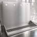 Thumbnail image #3 for Micro Matic Wall-Mount 16-Inch Stainless Steel Drip Tray Trough with 4 Faucet Holes and 1/2-Inch NPT Drain