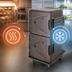 Thumbnail image #4 for Cambro Camtherm® Tall Profile Electric Hot/Cold Holding Cabinet Cart for 18 x 26 Sheet Pans, Granite Sand