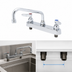 Thumbnail image #3 for T&S Brass 8-Inch Center Deck Mount Workboard Mixing Faucet with 10-Inch Swing Nozzle