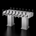 Thumbnail image #3 for Perlick 4006-10BX10BTF Back-to-Back Bridge Tee Draft Beer Tower with 20 Faucets