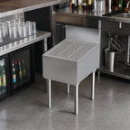 Thumbnail image #3 for Krowne Royal Series KR24-GS18 Freestanding Stainless Steel Underbar Drainboard, Open Base, 18 x 24 Inches, 6-Inch Splash