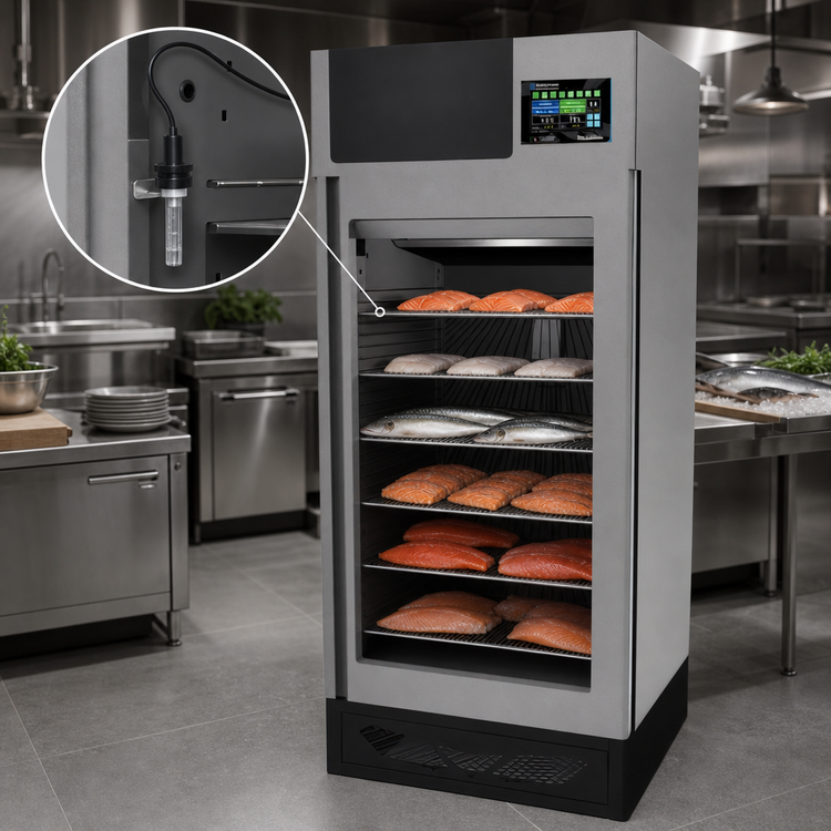Product image #3 for Pesciugatore® Free-Standing Fish Curing Cabinet with Integrated pH System, 330 lb Capacity, 220V