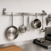 Thumbnail image #3 for John Boos Wall-Mount Single-Bar Stainless Steel Pot Rack with 5 Double Hooks