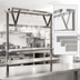 Thumbnail image #3 for Eagle Group Table-Mounted Stainless Steel Triple-Bar Pot Rack for 120-Inch Tables, 112W x 20D