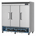 Thumbnail image #3 for Turbo Air Super Deluxe Three-Section Solid Door Reach-In Refrigerator, 64.1 Cu. Ft., Bottom Mount
