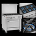 Thumbnail image #3 for Ultimate 36-Inch Commercial Gas Restaurant Range with Standard Oven and 6 Open Burners