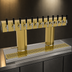 Thumbnail image #3 for Glastender Countertop Tee Draft Dispensing Tower with 12 Faucets, Glycol Cooling, and Polished Brass Finish