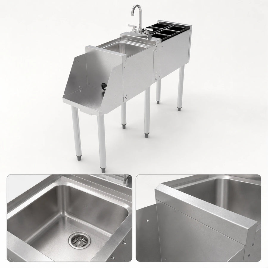 18-Gauge Stainless Steel Dump Sink
