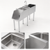 Thumbnail image #4 for Perlick Freestanding Underbar Blender Station with 18-Inch Stainless Steel Dump Sink and Recessed Blender Shelf