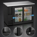 Thumbnail image #3 for Beverage-Air 48-Inch Two-Section Refrigerated Back Bar Storage Cabinet with Sliding Glass Doors, 15.1 Cu. Ft., Stainless Steel Top, Black Exterior