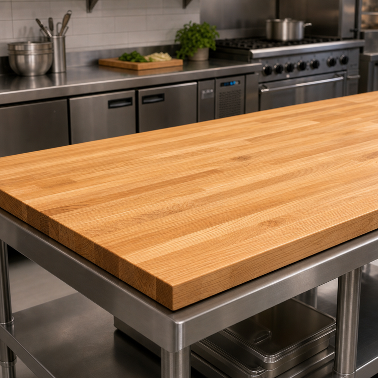 Product image #3 for John Boos Appalachian Red Oak Edge Grain Island Countertop, 60 x 27 x 1-1/2 Inch, Oil Finish