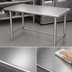 Thumbnail image #3 for Advance Tabco 84-Inch x 36-Inch 16 Gauge 304 Stainless Steel Flat-Top Work Table with Open Base