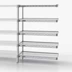 Thumbnail image #3 for Eagle Group A5-74-2472C 5-Tier Add-On Wire Shelving Unit, 72W x 24D x 74H, Chrome-Plated