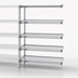 Thumbnail image #3 for Eagle Group 5-Tier Add-On Wire Shelving Unit, 72W x 24D x 74H, Chrome-Plated