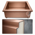 Thumbnail image #3 for TableCraft Portable Insulated Double Ice Well, No Lid, Translucent Copper