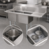 Thumbnail image #3 for 2-Compartment Pot Sink with Right-Hand Drainboard, 18 x 18 x 11-Inch Bowls, 304 Stainless Steel