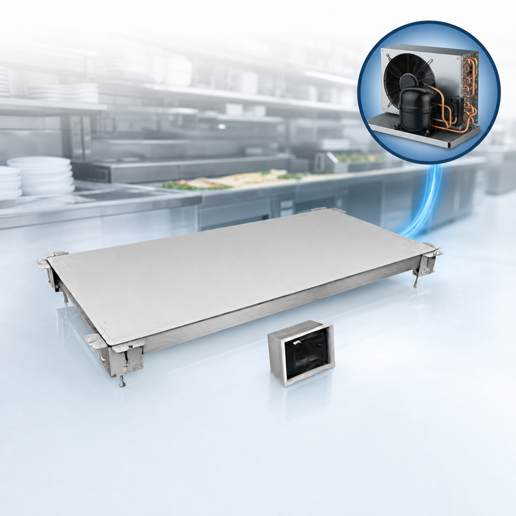 Product image #3 for Hatco CSUX-36-F 36 Inch x 15-1/2 Inch Undermount Cold Shelf for Remote Refrigeration