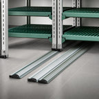 Thumbnail image #3 for Quantum QVTRK-3-144EST Double Unit Floor Track Assembly Kit with 3 12-Foot V-Groove Aluminum Tracks and End Stop Hardware
