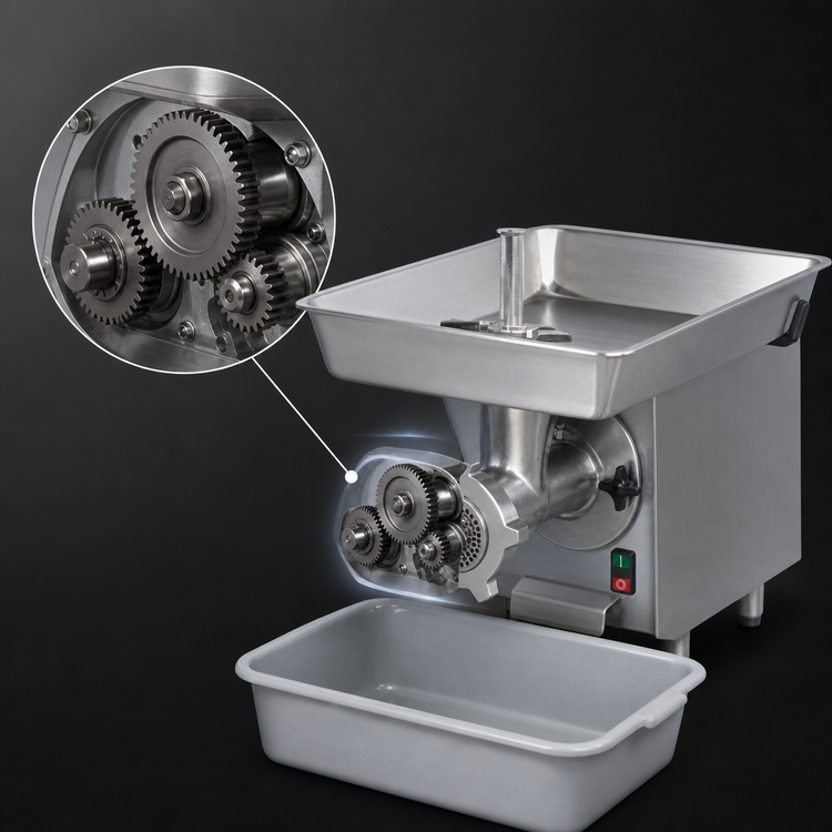 Product image #3 for Univex MG22 Bench-Style Gear-Driven Meat Grinder with #22 Attachment Hub, 1 HP