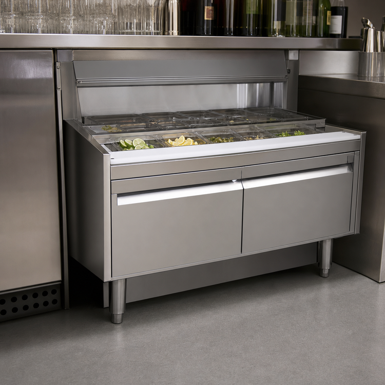 Product image #3 for Glastender ACB-34 34-Inch Underbar Stainless Steel Add-On Cabinet Base with 2 Hinged Doors