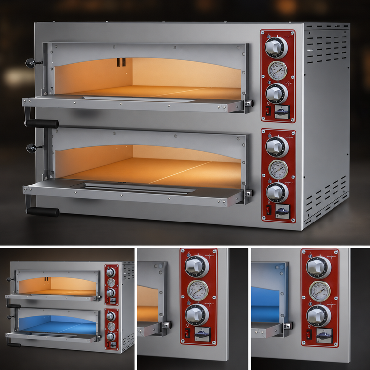 Product image #3 for Trento Entry Max Series 39-Inch Double-Chamber Electric Deck Pizza Oven, 29.3 Cu. Ft., 220V, 3-Phase