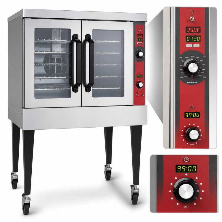 Product image #3 for Vulcan VC4EC Single Deck Standard Depth Electric Convection Oven with Computer Controls