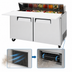 Thumbnail image #3 for Turbo Air M3 Series Two-Section Sandwich/Salad Prep Table Refrigerator with 17-Inch Cutting Board, 16 Cu. Ft.