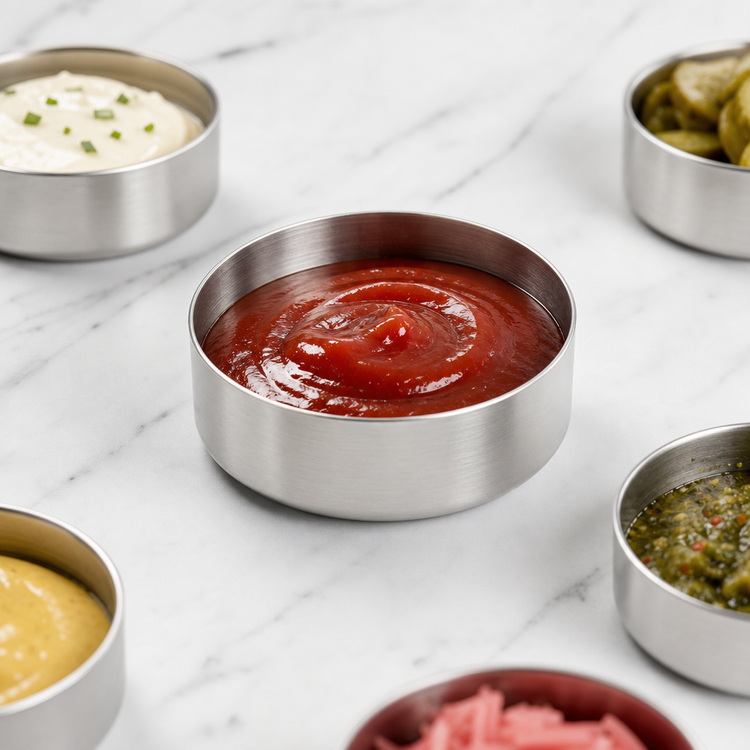 Product image #3 for American Metalcraft Unity Collection 8 oz Round Stainless Steel Mini Bowl