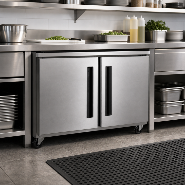 Product image #3 for Traulsen Centerline Compact Two-Section Undercounter Freezer, 60-Inch, Solid Doors, Rear-Mount Refrigeration
