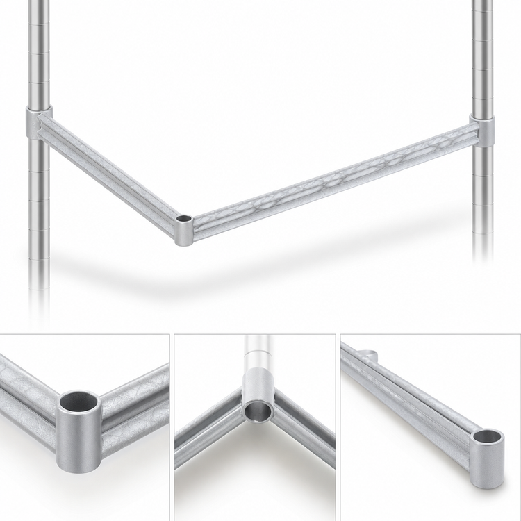 Product image #3 for Eagle Group 3-Sided Double Truss Stainless Steel Shelving Frame, 36 x 18 Inches