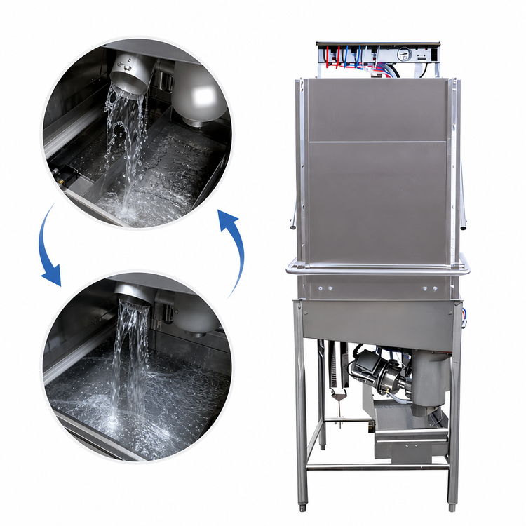Product image #3 for Jackson Conserver XL-HH Tall Chamber Low-Temperature Chemical Sanitizing Door-Type Dishwasher