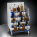 Thumbnail image #3 for Advance Tabco Prestige 12-Inch Wide 5-Step Freestanding Stainless Steel Liquor Bottle Display Cabinet