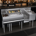 Thumbnail image #4 for Krowne Zero-Step Underbar Beverage Workstation, 68-Inch Wide x 24-Inch Deep, with 30-Inch Ice Bin, Dump Sink, Glass Rinser, and Speedrail