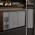 Thumbnail image #3 for Glastender 52-Inch Shallow-Depth Front-Serviced Back Bar Cooler, Two-Section, Solid Door