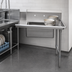 Thumbnail image #3 for 36-Inch Right-Side Soiled Dish Table with Sink, Straight, Stainless Steel