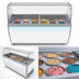 Thumbnail image #3 for KoolMore 70-Inch 12-Tub Ice Cream Dipping Display Freezer with Sliding Glass Door and Sneeze Guard, 20 Cu. Ft.
