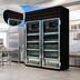 Thumbnail image #3 for Two-Section Glass Door Reach-In Freezer Merchandiser, 48 Cu. Ft., Top-Mount Self-Contained, Black