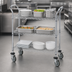 Thumbnail image #3 for Advance Tabco Special Value Series 3-Shelf Wire Bus Cart, 36 x 18 x 38 Inches, Chrome Plated