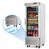 Thumbnail image #3 for Everest Refrigeration EBGR1 One-Section Bottom-Mount Upright Glass Door Reach-In Refrigerator, 21 Cu. Ft., 27 Inch Wide