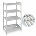 Thumbnail image #4 for Cambro Camshelving Premium 4-Tier Vented Stationary Starter Shelving Unit, 21 x 60 x 72 Inches, Speckled Gray