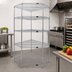 Thumbnail image #3 for Quantum 42 x 24 Inch 5-Shelf Chrome Plated Wire Shelving Starter Kit