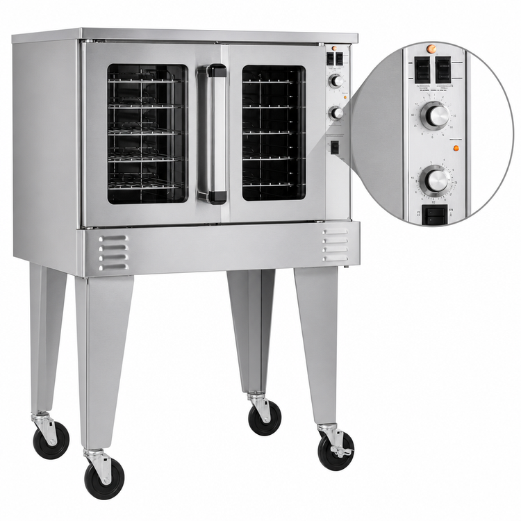 Product image #3 for Southbend Platinum Single Deck Electric Convection Oven, Standard Depth, 7.5 kW, Standard Controls, Dependent Doors